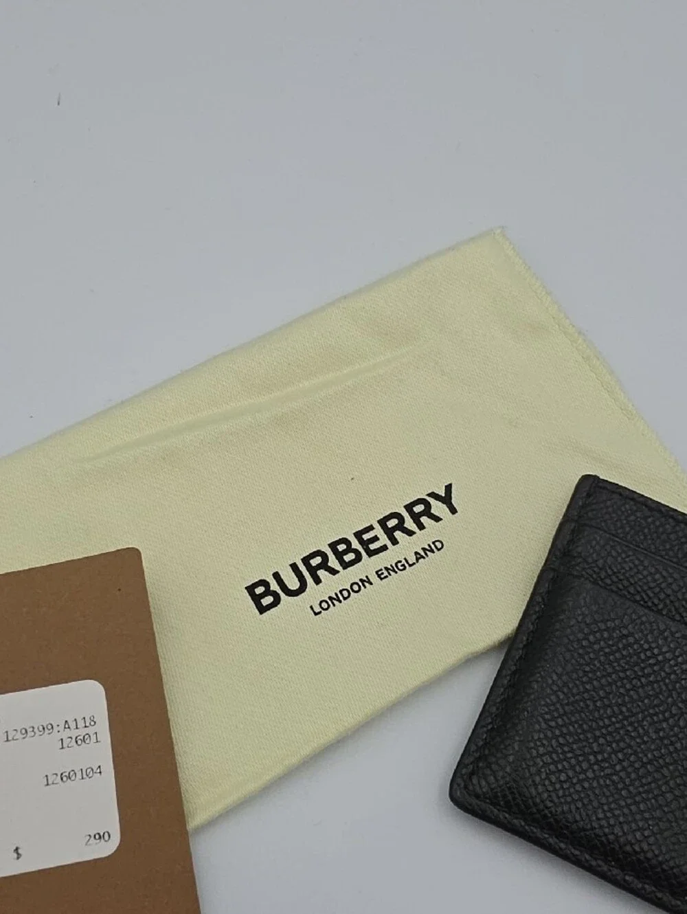 Burberry Black TB Monogram Pebbled Leather Sandon Card Holder (NWT)(DUST BAG)🖤